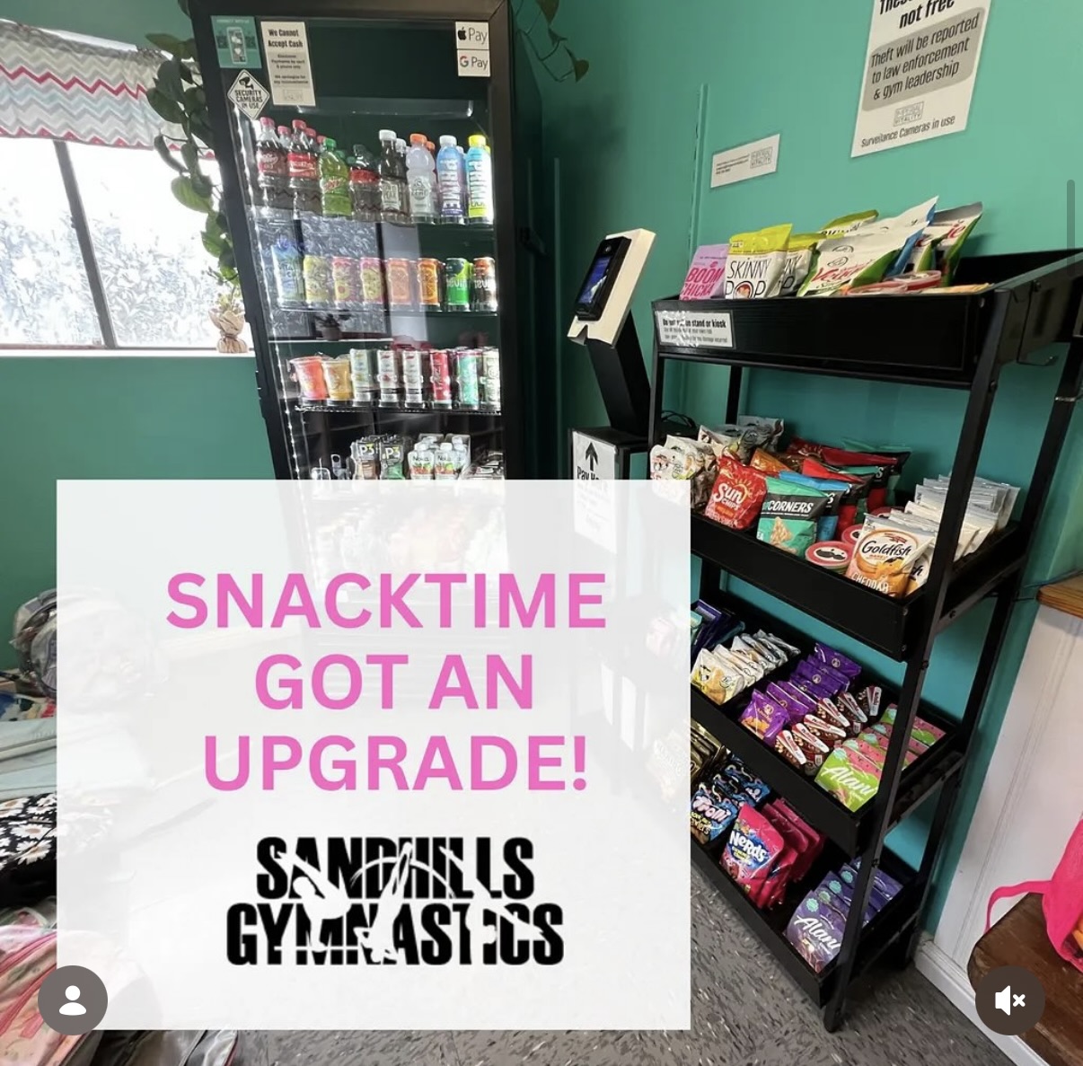 Instagram post: Snacktime got an upgrade &mdash; Sandhills Gymnastics micro market