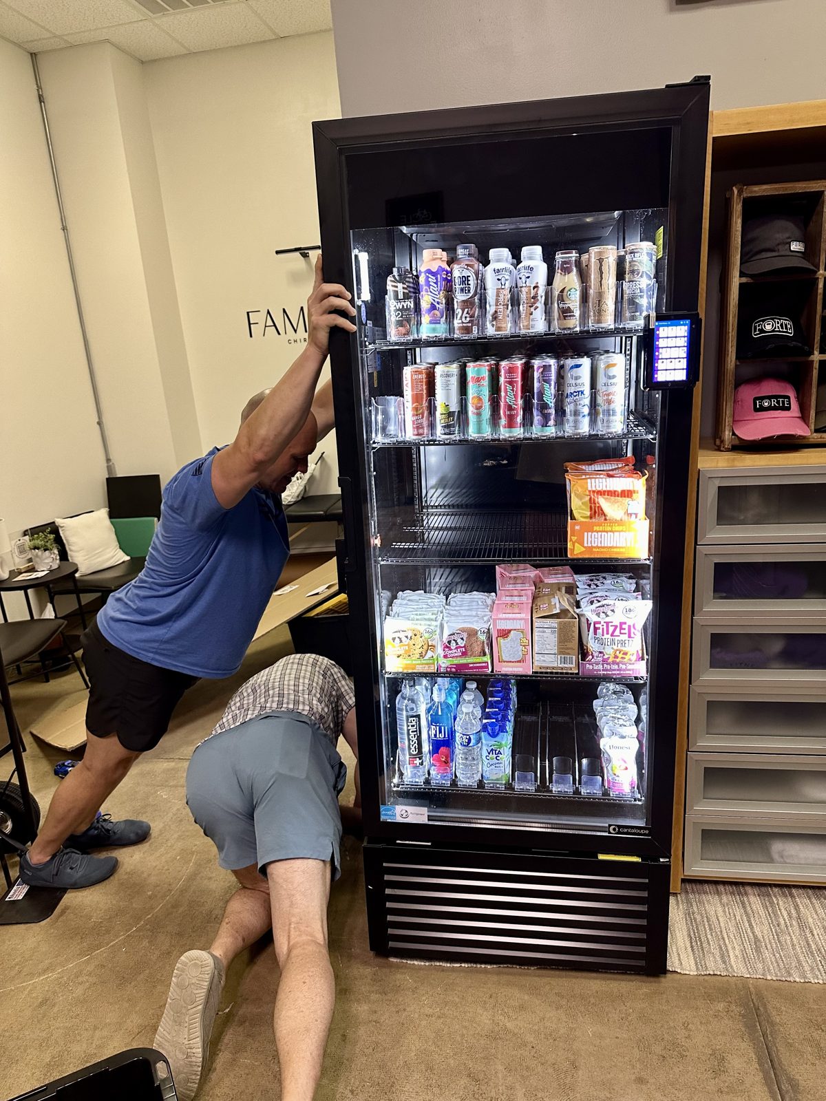 Installing a cooler on location