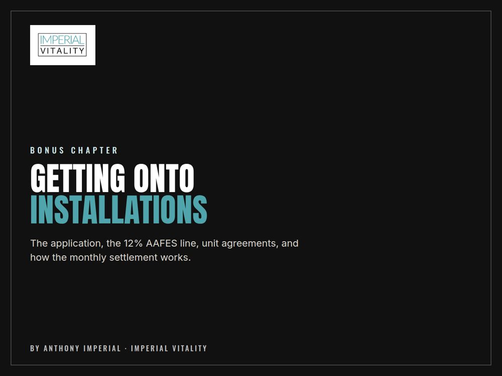Bonus chapter: Getting Onto Installations